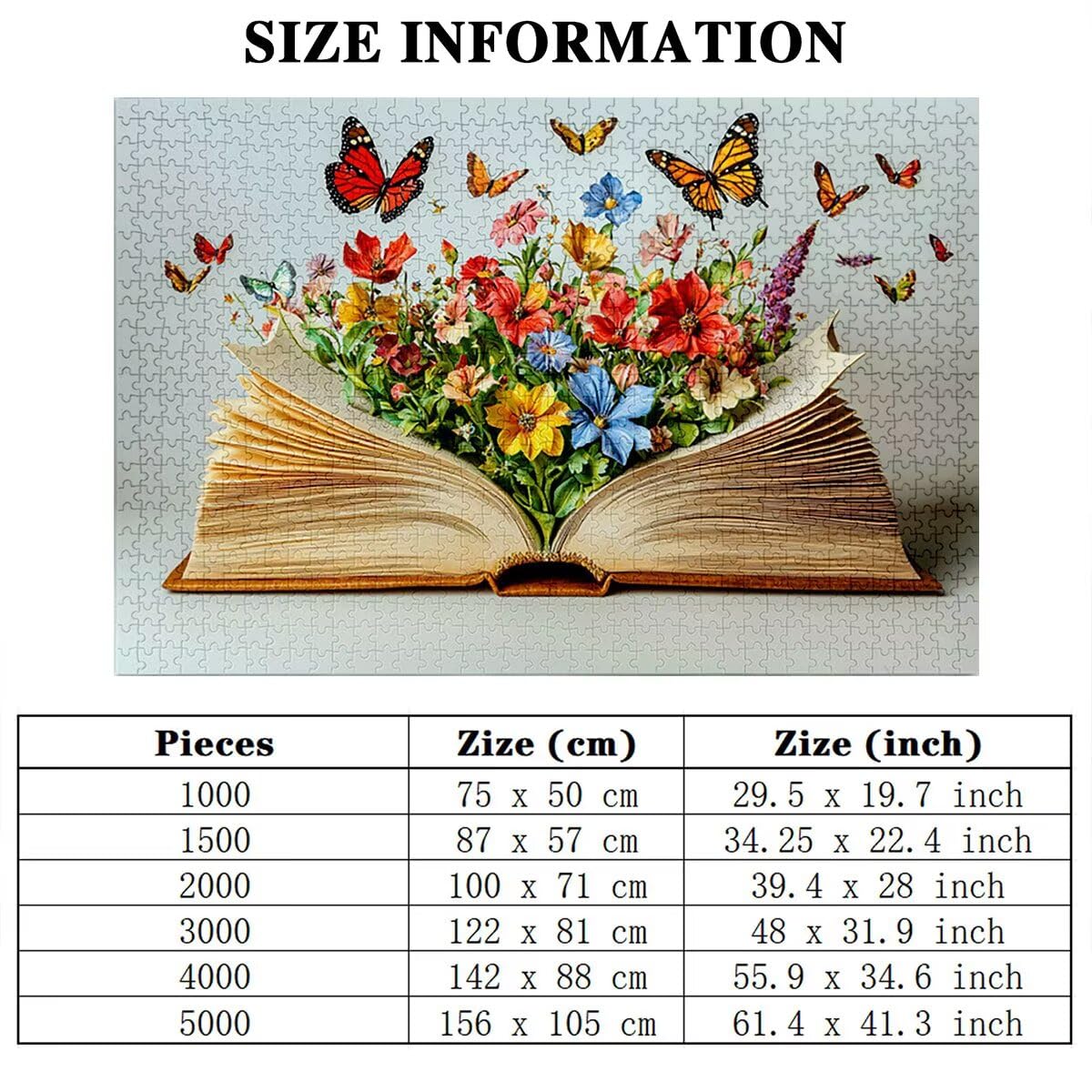 Puzzle 2000 sztuk kwiat dla dorosłych, puzzle drewniane książki dla dorosłych, wymagające drewniane łamigłówki, rodzinne gry edukacyjne, łamigłówki z pudełkiem na prezent do dekoracji domu, prezent