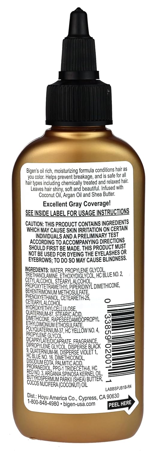 Bigen Semi Permanent Hair Color #JB1 Jet Black, 3 oz (Pack of 12)