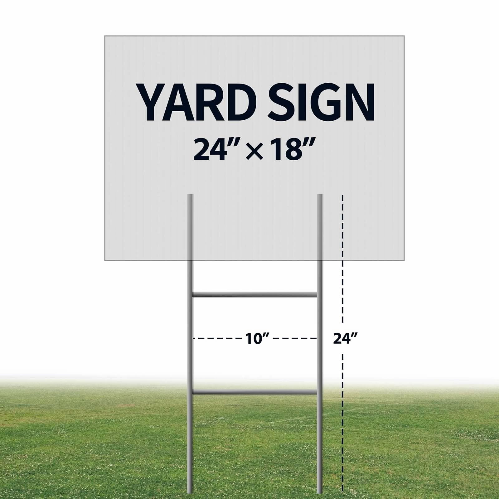 Custom 18x24 Full Color Yard Sign - Double Sided, Coroplast, Stakes Optional