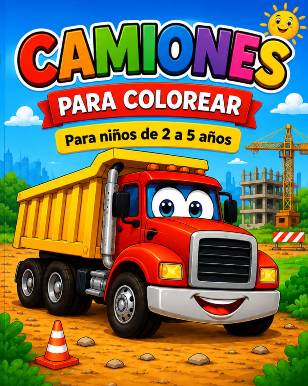 camiones para colorear: Para niños da 2 a 5 años