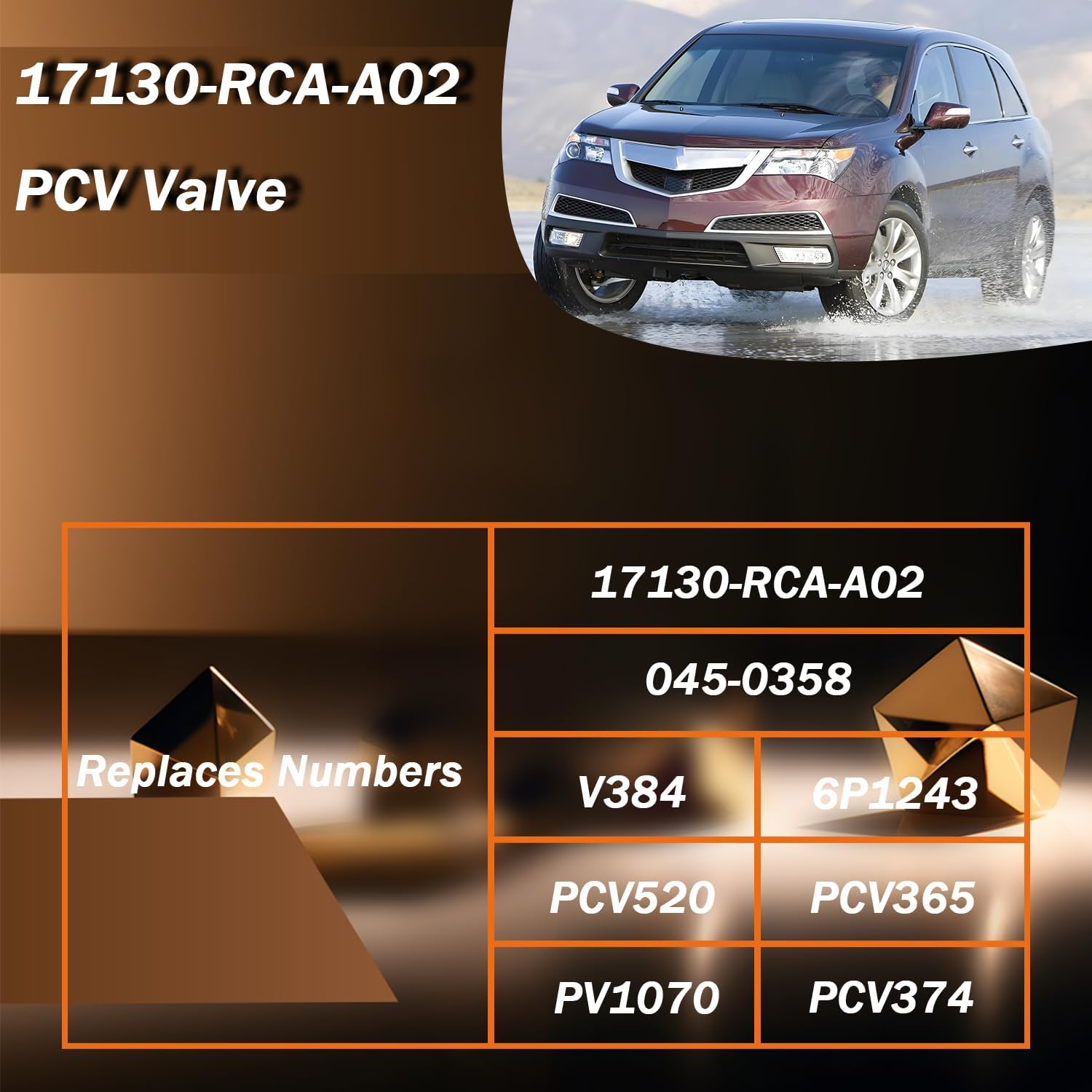 17130-RCA-A02 PCV Valve Compatible with Honda Odyssey Pilot Accord