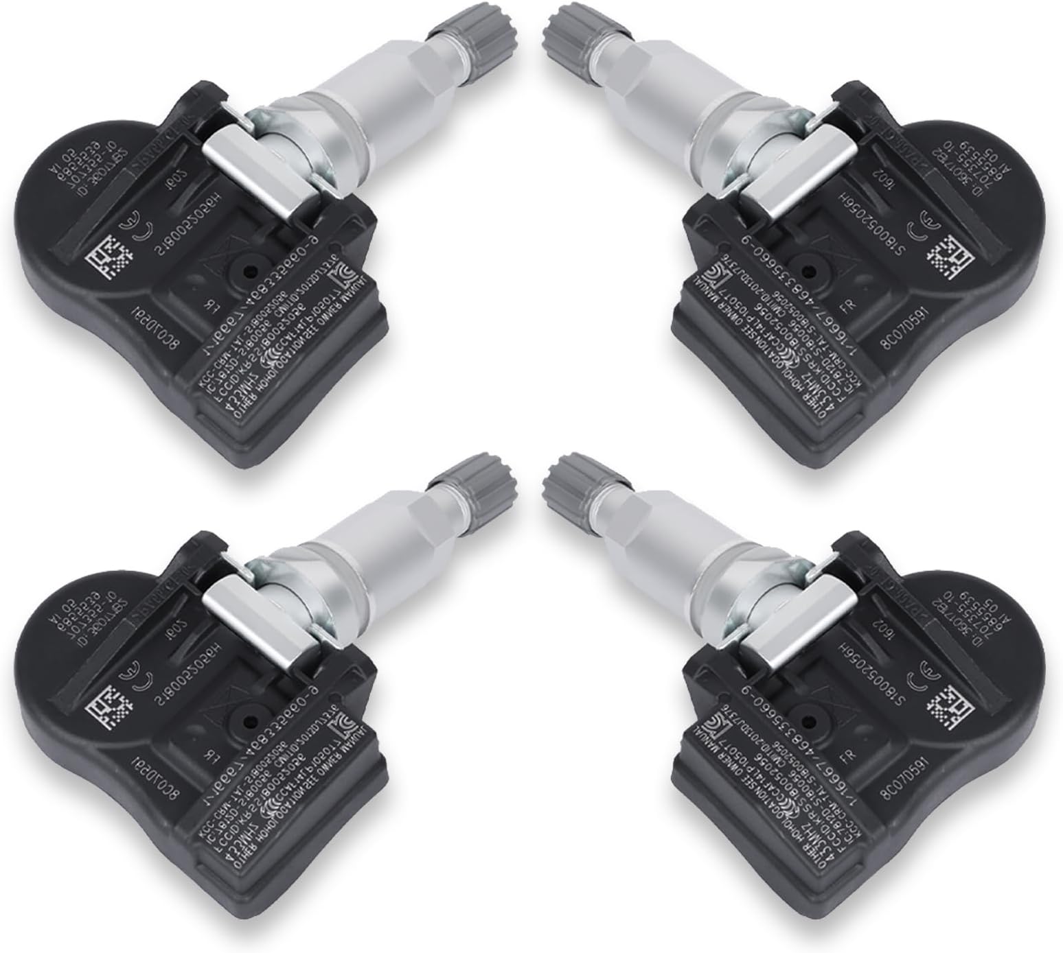 36106856209 Tire Pressure Sensors Pack of 4 - Fit for BMW 2 3 4 Series i3 i8 X1 X2 X5 & for Mini Cooper 2017-2018