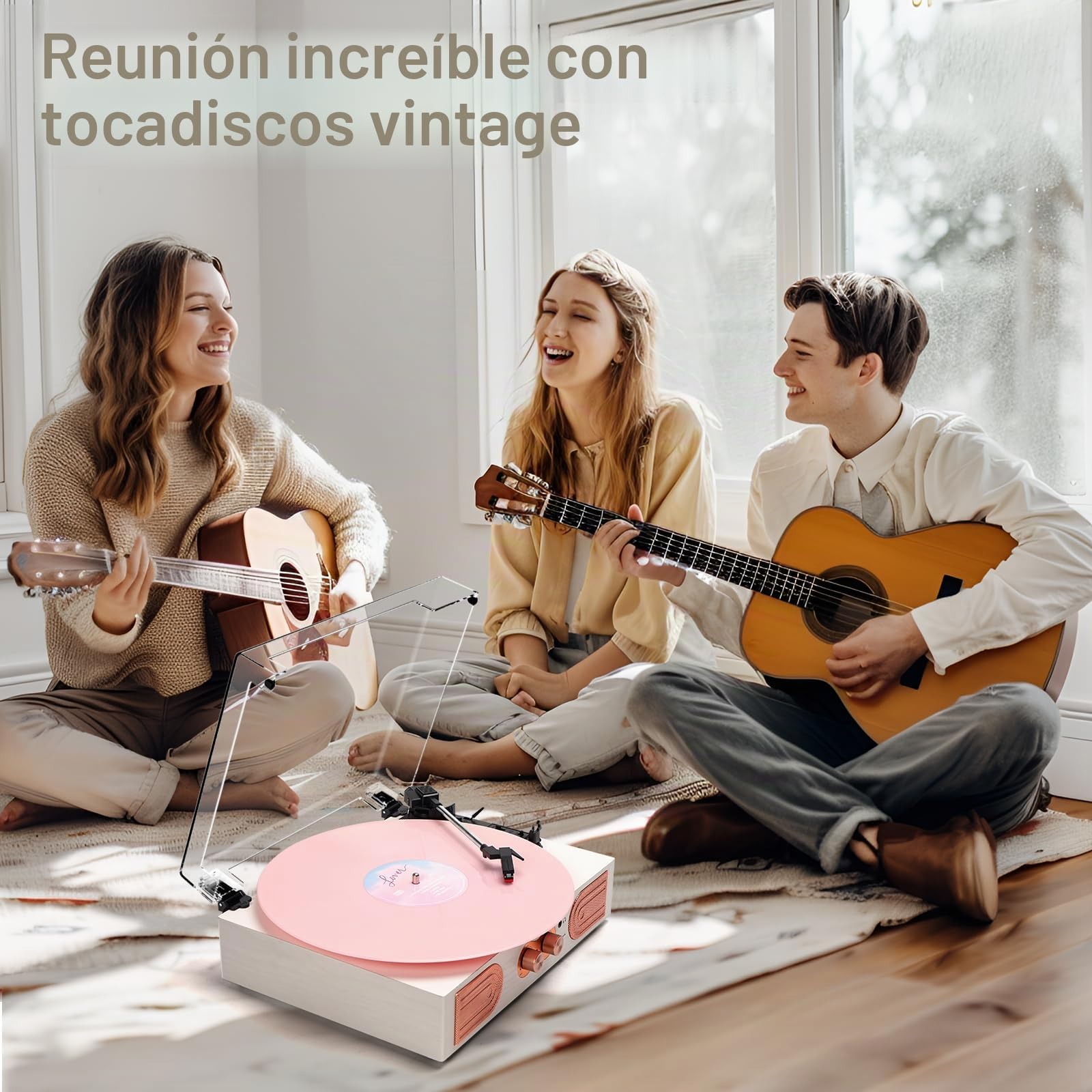 Tocadiscos de Vinilo Oro Rosa