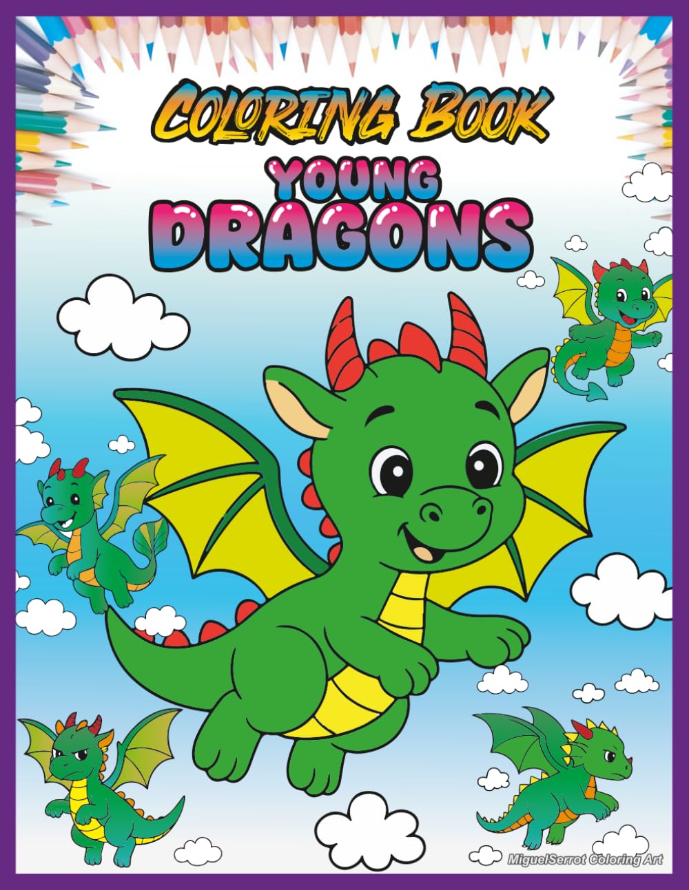 Young Dragons Coloring Book: Creative and educational dragon coloring book for children aged 5-12
