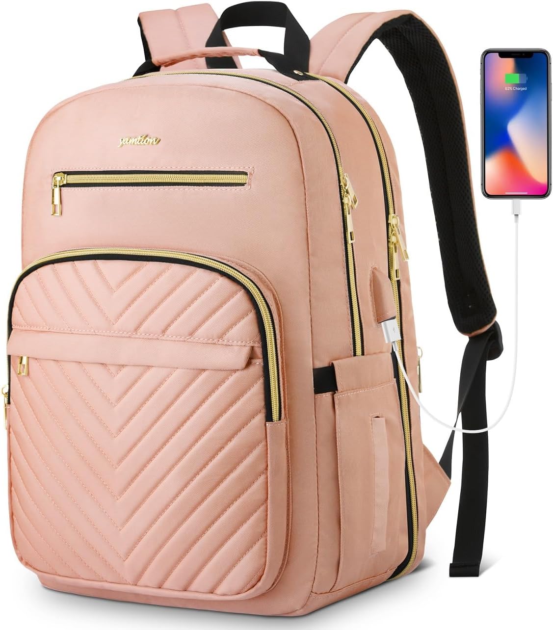 YAMTION Women’s Backpack, Business School Bag, Teenager, School Bag, College, Work, High School, Leisure