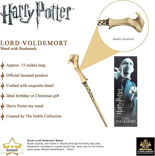 Miniatura 2 de The Noble Collection Señor Voldemortpvc Varita y Marcador prismático