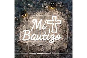 Mi Bautizo Neon Signs for Wall Decor