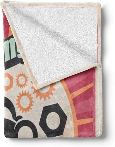 Miniatura 2 de Lunarable Manta de los años 50, póster retro de servicio automático, diseño de taller de transporte mecánico, diseño de taller de transporte