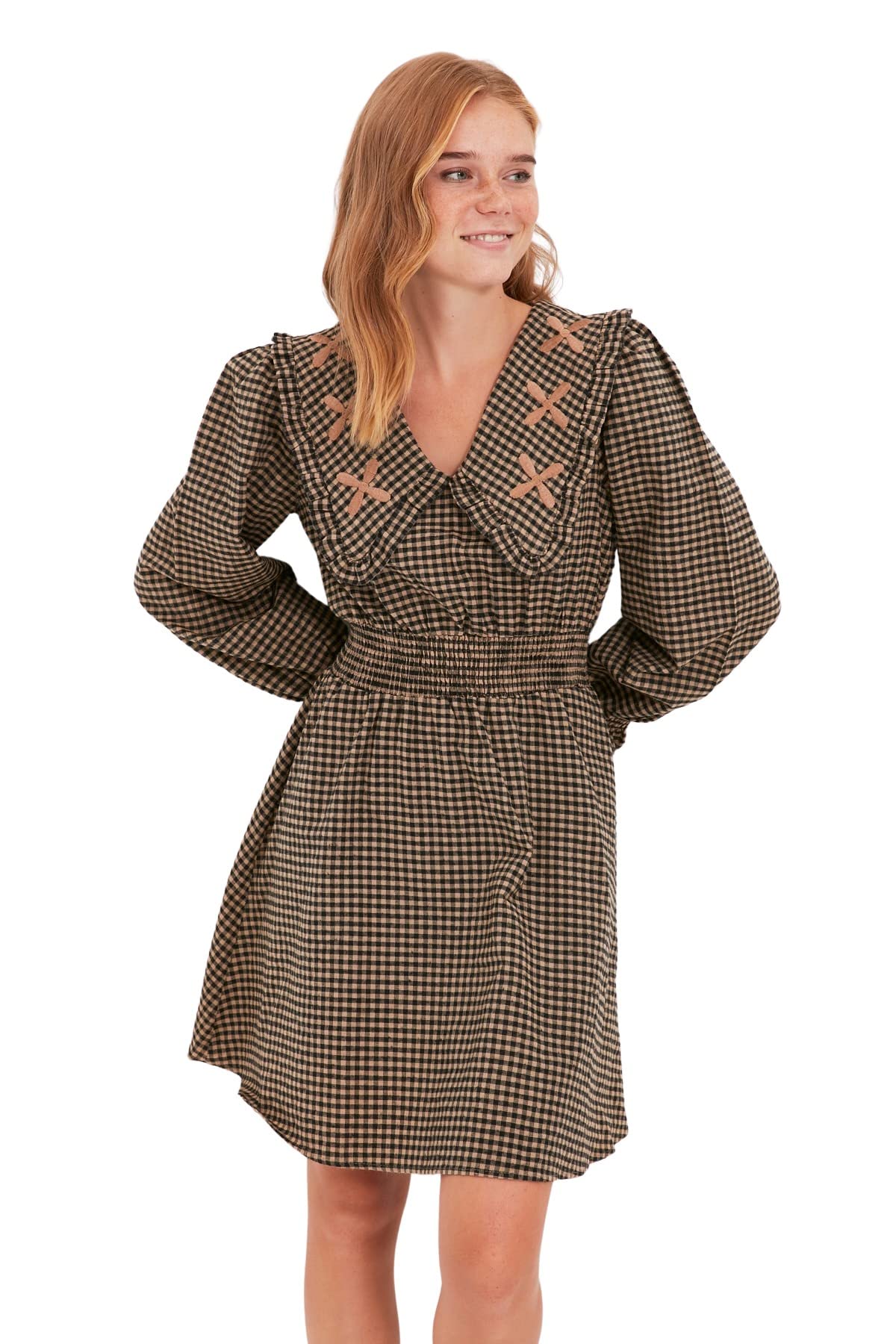 Trendyol Women Young Mini Skater Regular fit Woven Dress