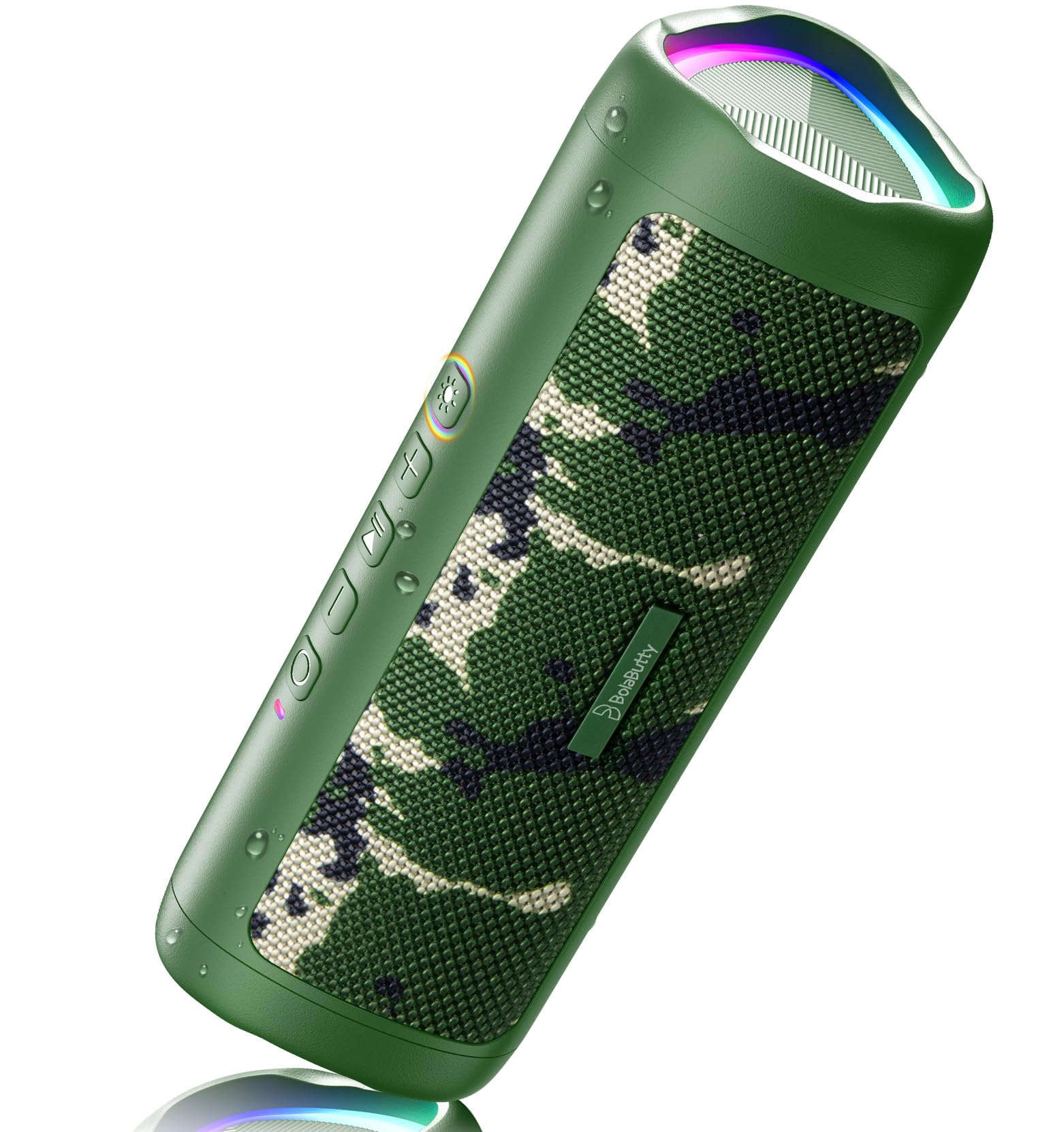 Bluetooth Speaker, 20W HD Sound, Portable Wireless, IPX5 Waterproof, Up to 24H Playtime, TWS Pairing, for Home/Party/Outdoor/Camping/Beach Essentials, Electronic Gadgets, Birthday Gift (Camo)