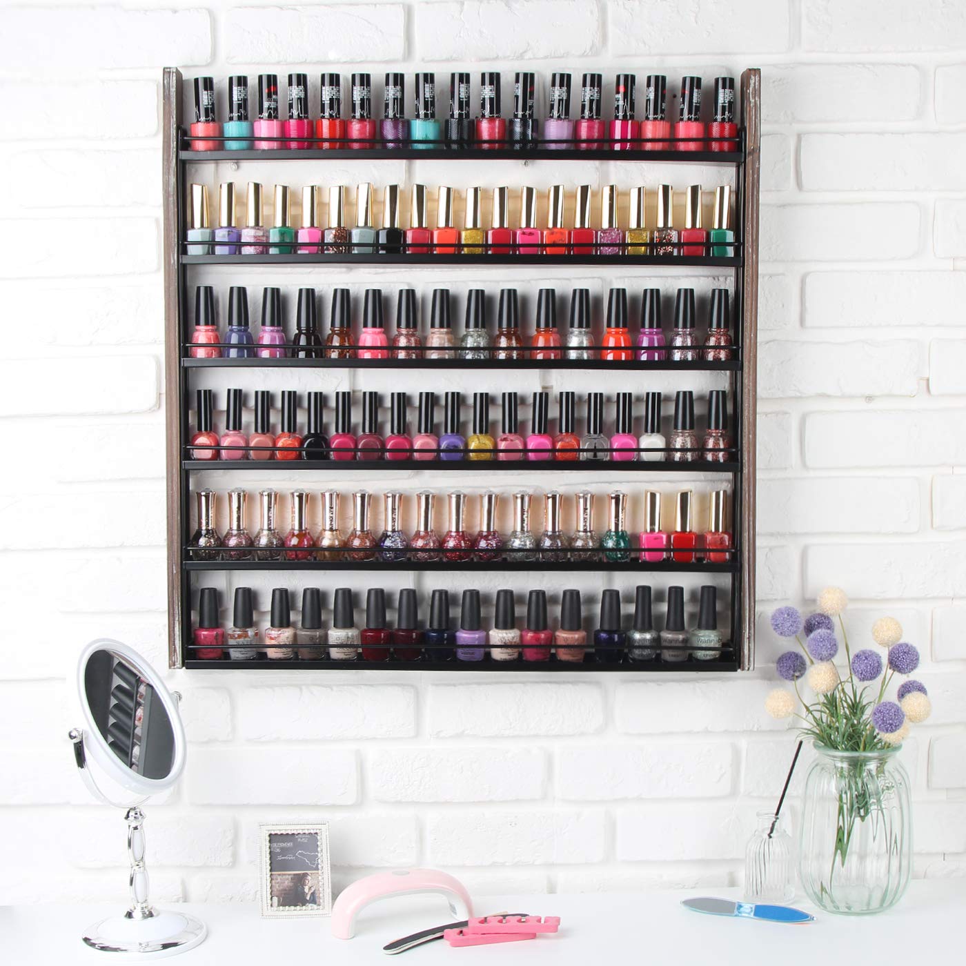 J JACKCUBE DESIGN 6-Tier Wall-Mounted Nail Polish Organizer