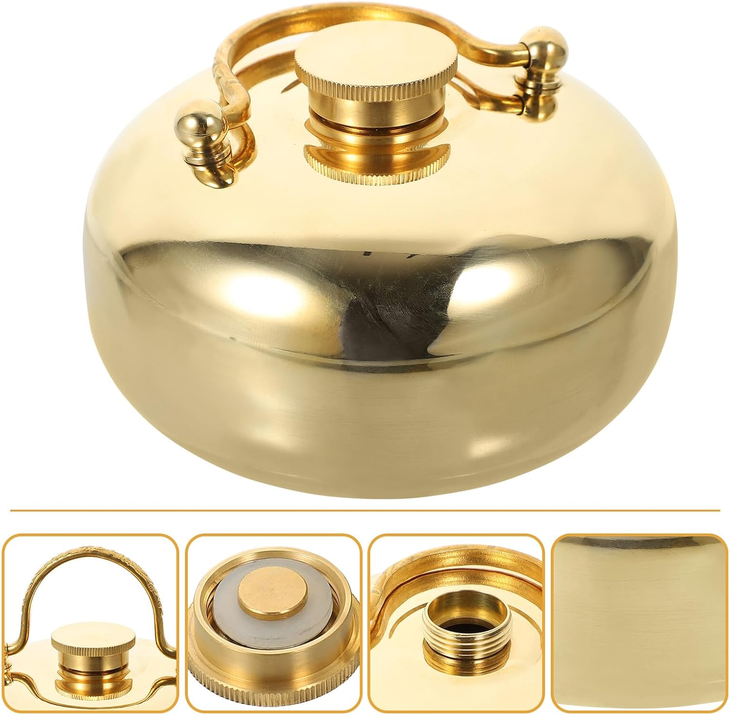 Thick 1.1mm 13cm Small Vintage Hot Water Stove Portable Outdoor Hand Heat Warmer for Winter Camping Random Color