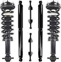 Vista 51 de Detroit Axle - Kit de suspensión de 6 piezas para Chevy GMC Silverado Sierra 1500 2007-2013 [sin suspensión electrónica] Puntales delanteros, barras