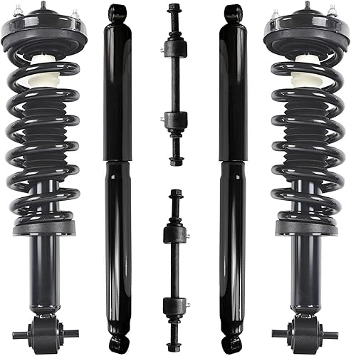 Miniatura 54 de Detroit Axle - Kit de amortiguadores de 6 puntales para Chevrolet Cruze Volt 2011-2012, puntales delanteros con resortes helicoidales barras
