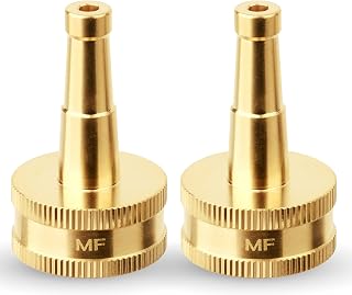 Brass Jet Sweeper Hose Nozzle, 3/4" NH with 6 Rubber Washers, Cleaning Garden Car Driveway Outer Panel (Pack of 2)