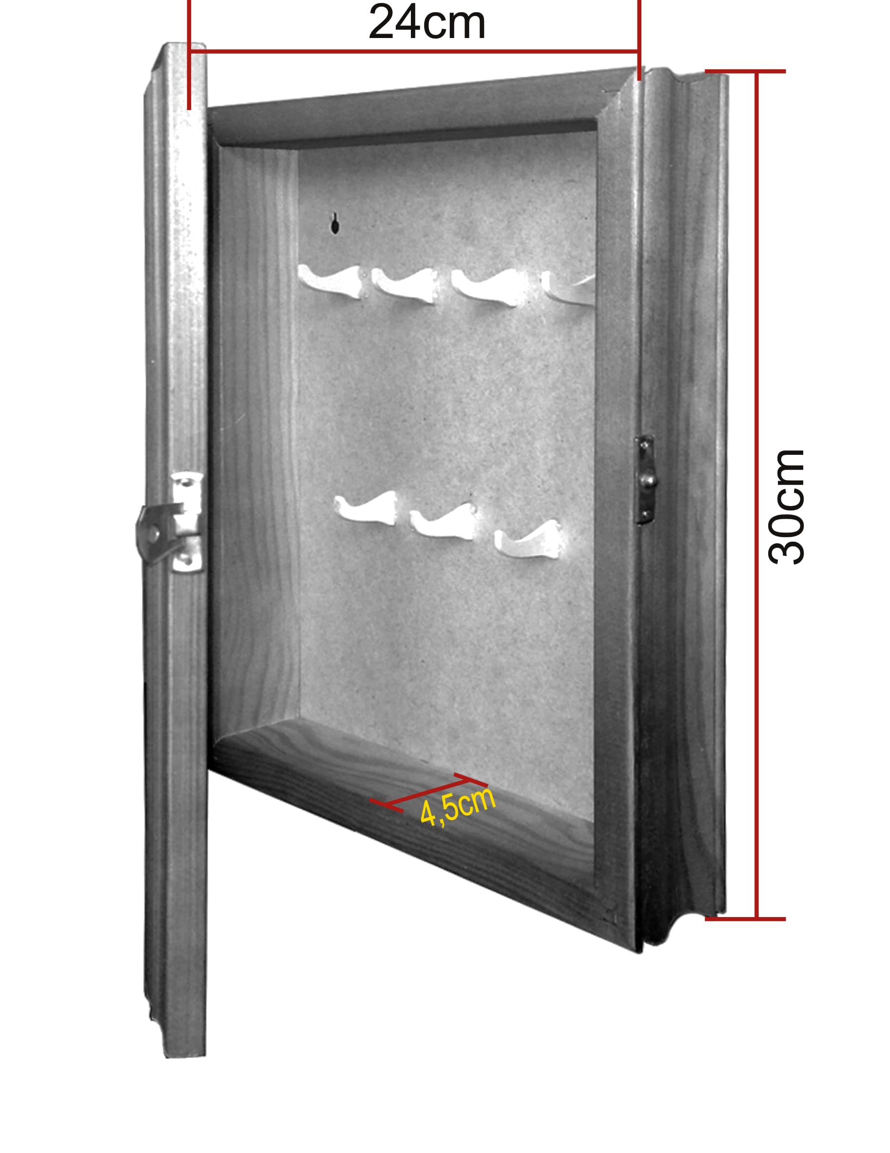 Cer-Plast Armoire à clés Murale en Bois avec Porte-clés Style Vintage