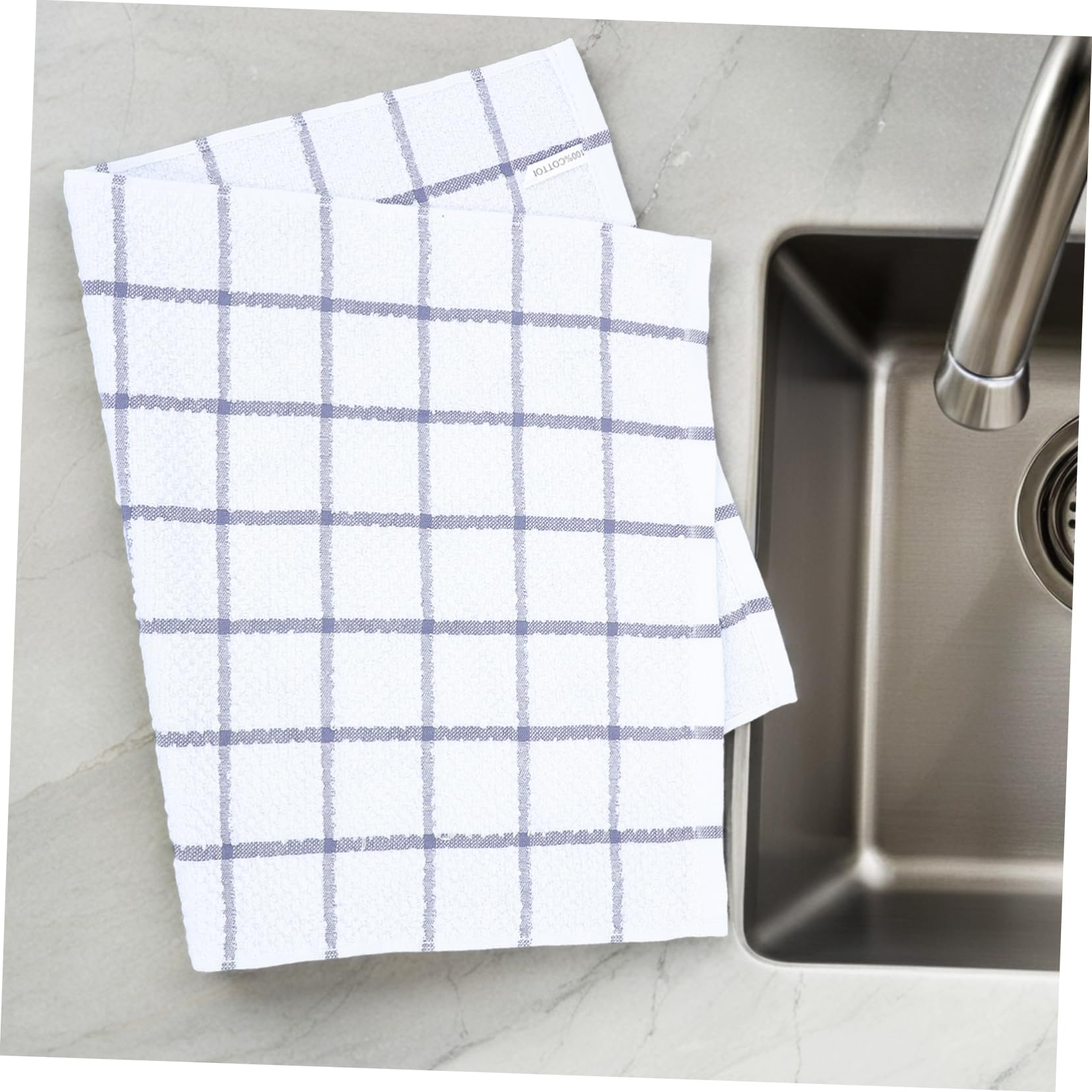POPETPOP Paños de Cocina Absorbentes de Algodón, 6 Piezas para Lavar Platos
