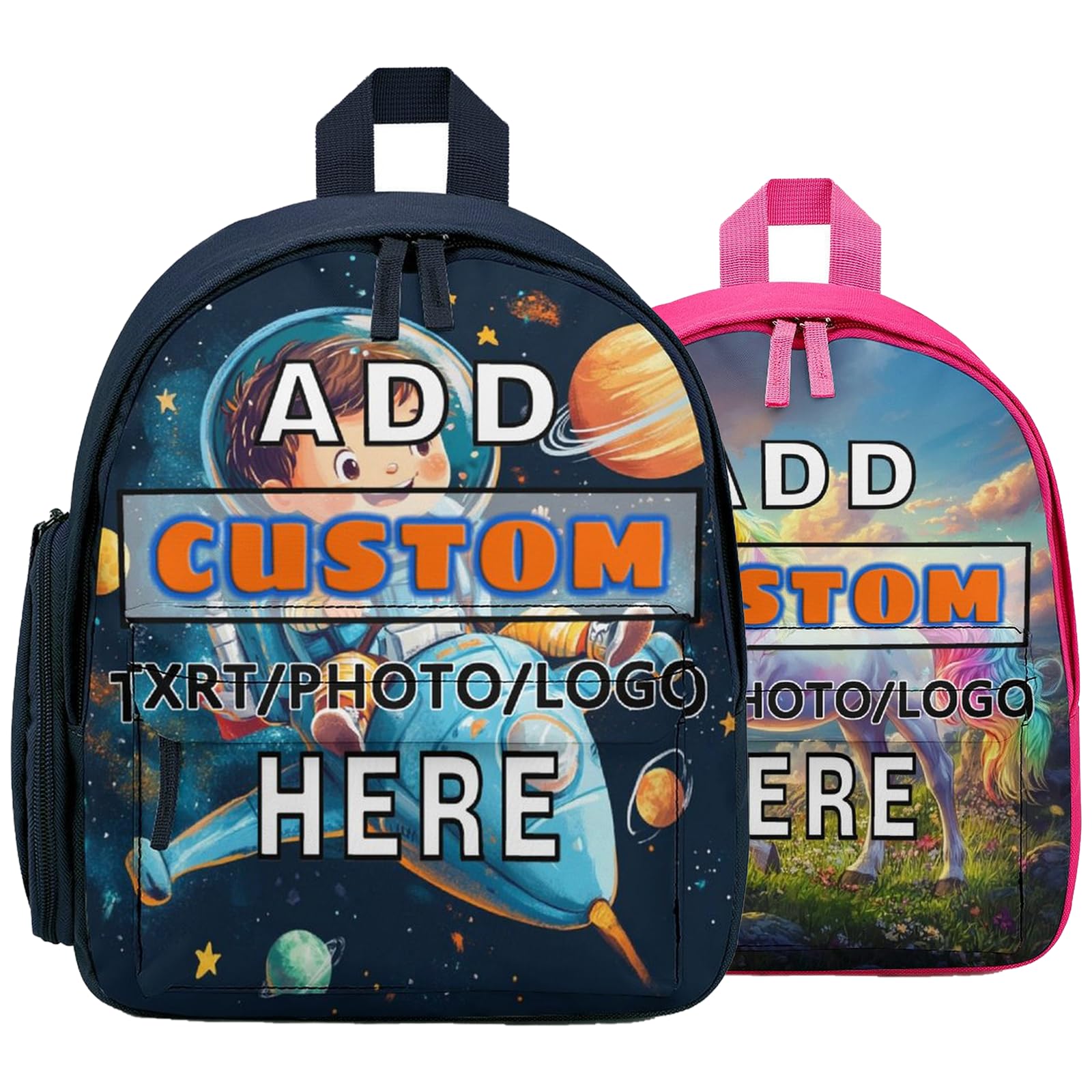 Custom Backpack Customize Your Photo Text Logo Name Laptop Bag for Personalized Backpack for Women Man Larg Capacity Travel Camping Casual Custom