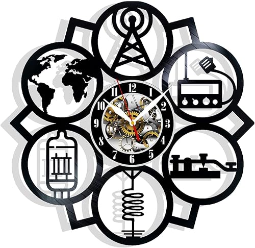 Ham Amateur Radio - Reloj de pared con disco de vinilo con ideas sorpresa mejores amigos cumpleaños arte decoración del hogar regalo para cumpleaños