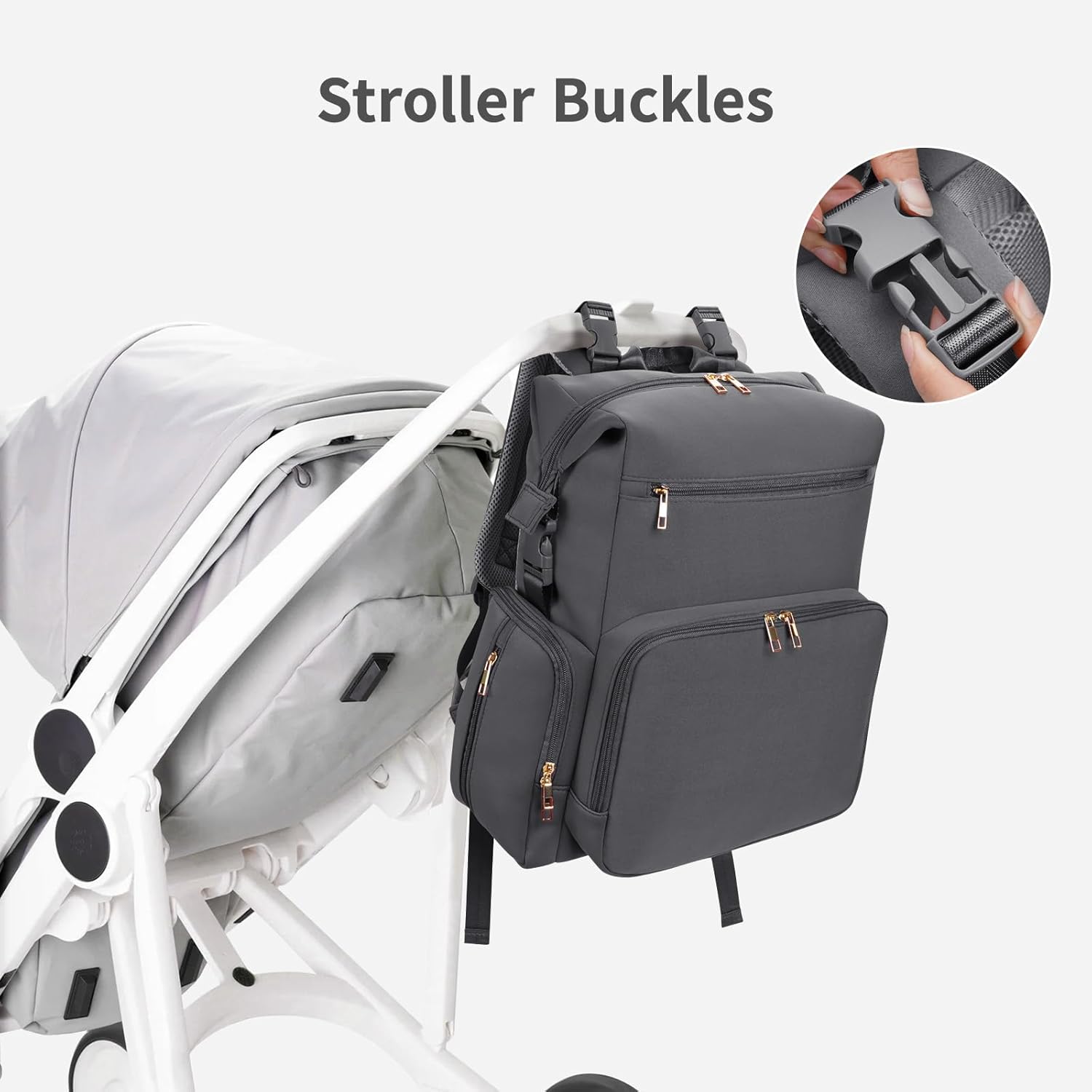 CEI-CEI Neoprene Diaper Bag Backpack Large Newborn Baby Maternity Bags Waterproof Travel Backpack for Mom Dad with Insulated Pockets,Changing Pad