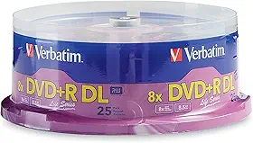 Verbatim DVD+R DL Double Layer 8.5GB 8X LifeSeries - 25pk Spindle 71122