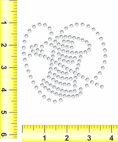 Miniatura 3 de Rhinestone Genie Plantilla magnética de diamantes de imitación de 4 pulgadas, corazón de bobina e hilo, color negro