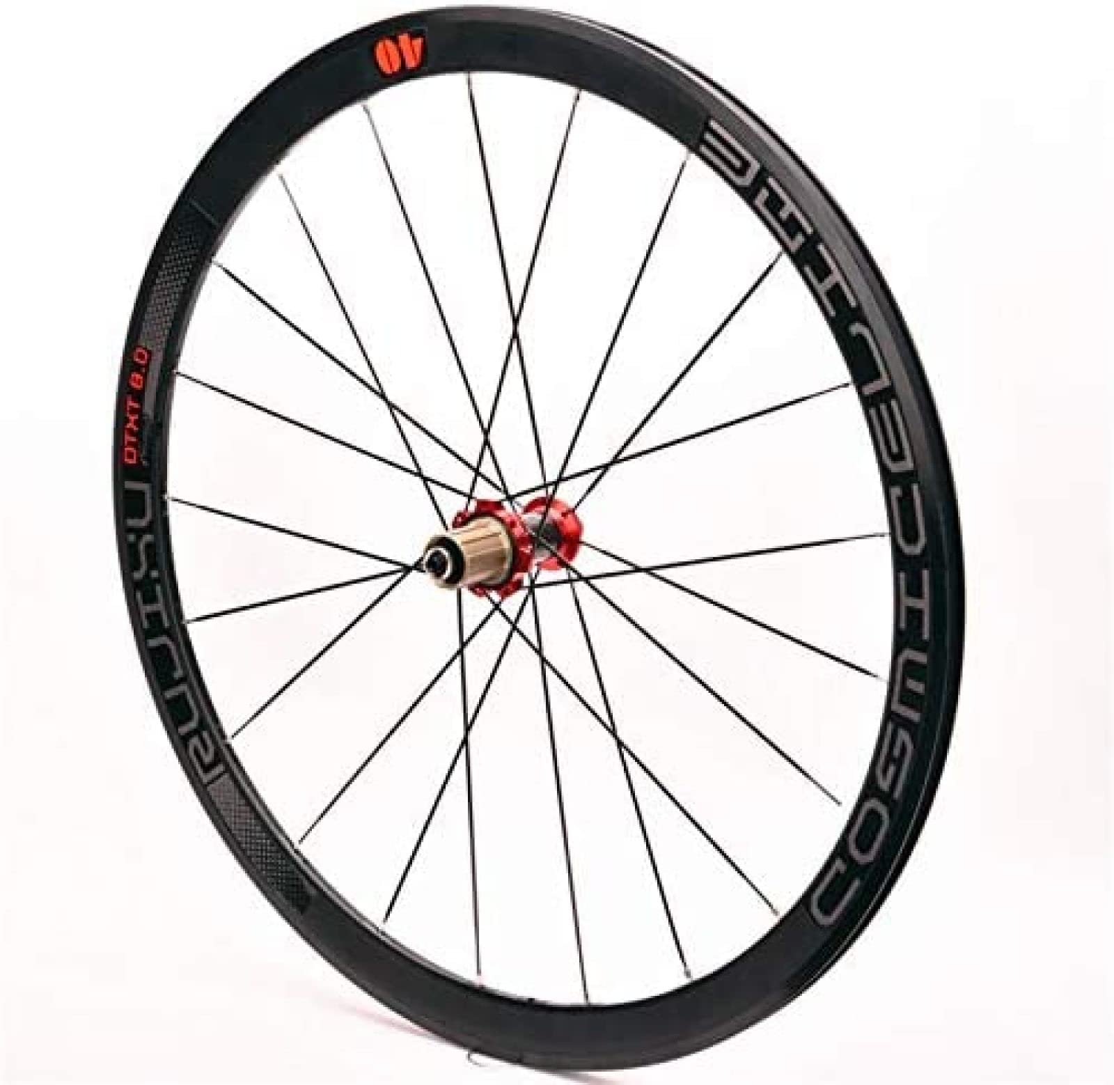Zestaw kół rowerowych 700C do roweru szosowego z podwójną ścianką piasta z włókna węglowego hamulec V/C 40MM obręcz przód 18H tył 21H koła 8 9 10 11 prędkości