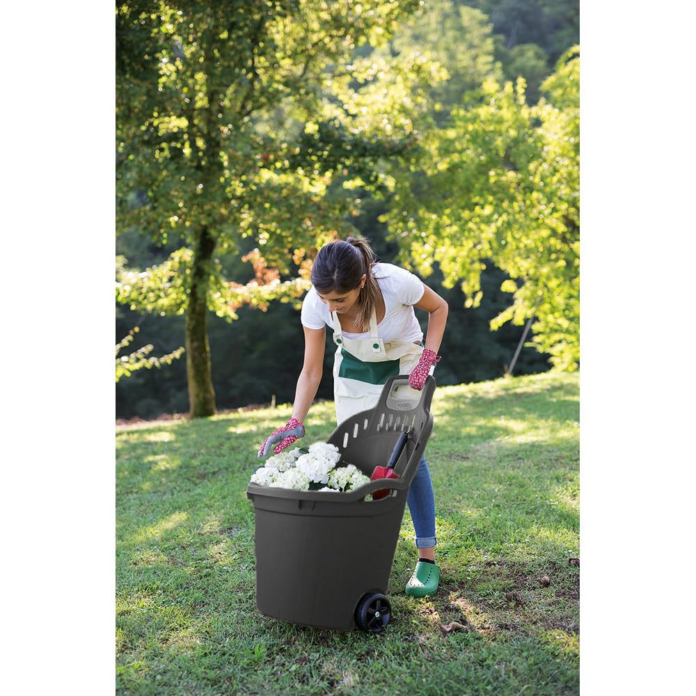 CARRIOLA HELPY CART GRIGIO CON RUOTE 59,5X53 H88,5 ROBUSTA INDISPENSABILE
