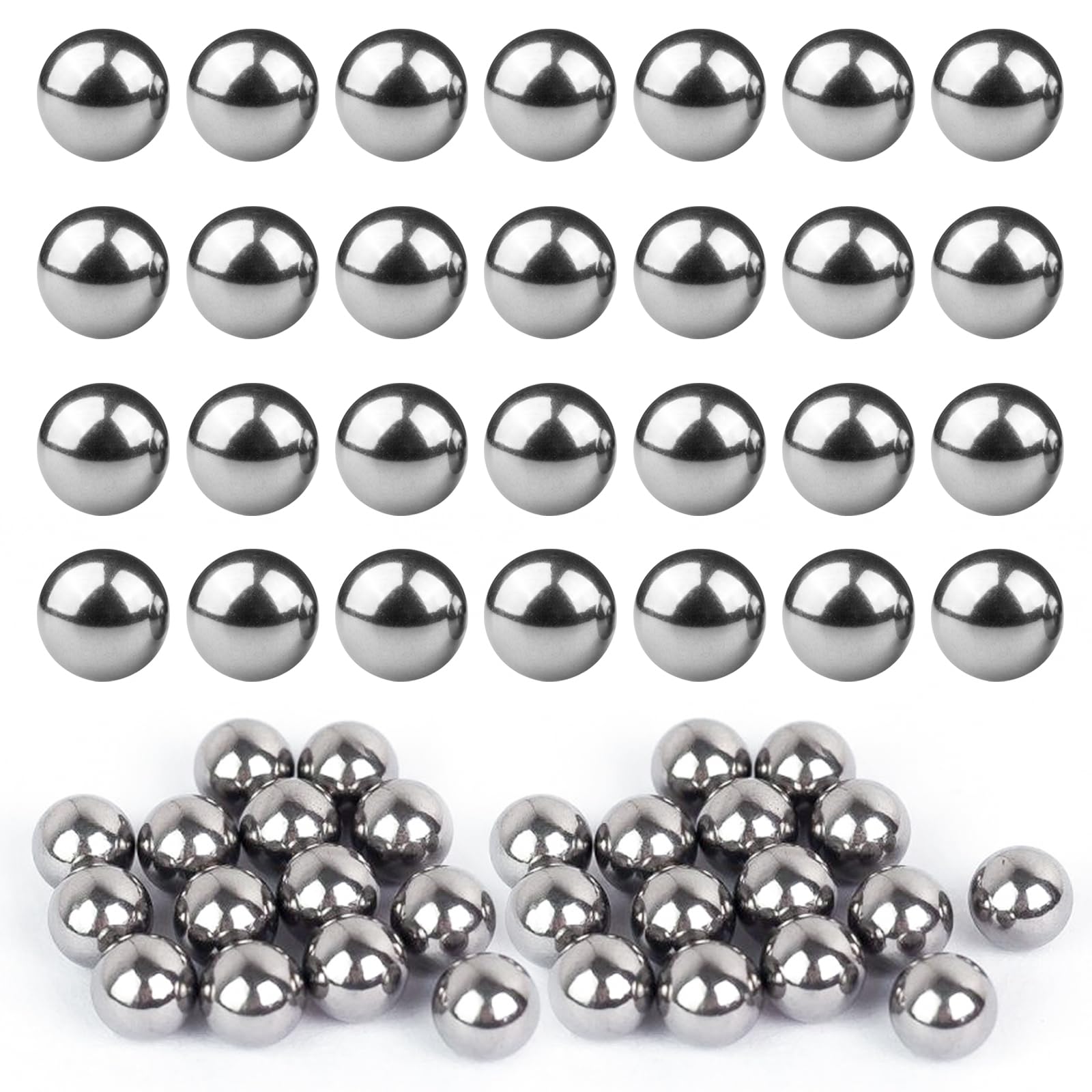 100 Pieces 1/2"(0.5'') Steel Bearing Balls Precision Bearing Steel Ball Assortment Kit(13mm)