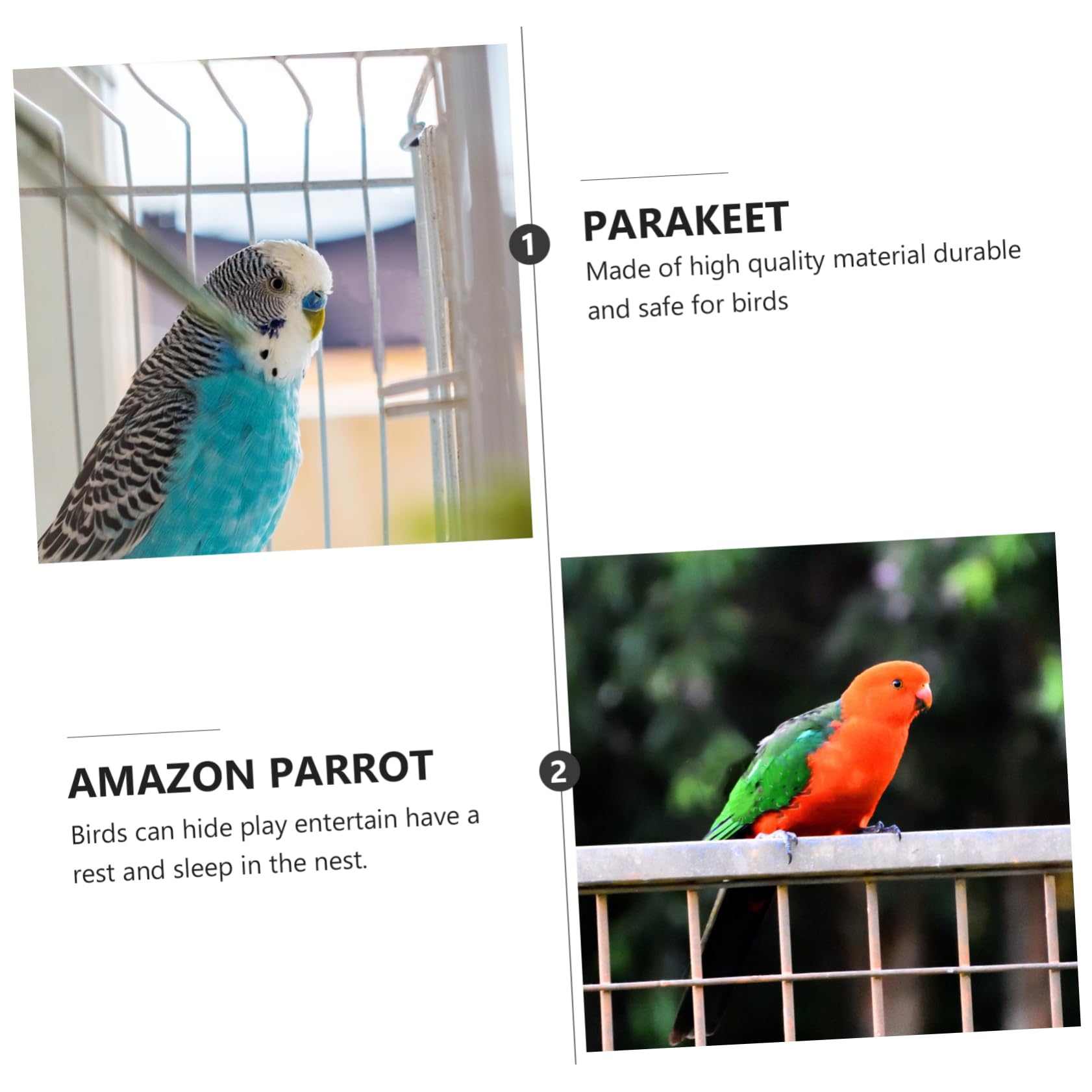 Mikikit Pet Hanging Hammock for Birds Foldable Parrot Nest Cave Comfortable Indoor Bird Tent for Cockatiels Conures Budgerigars Provides Warmth Security for Resting Birds