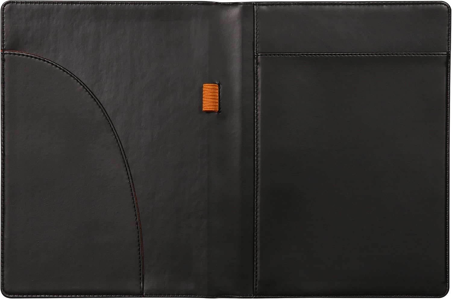 RHODIA 216001C - Rhodiarama N°16 Clipboard and Document Holder Booklet Black - for Notepads or A5 Format Notebooks (14.8 x 21 cm) - Premium Italian Faux Leather - Rhodiarama Collection