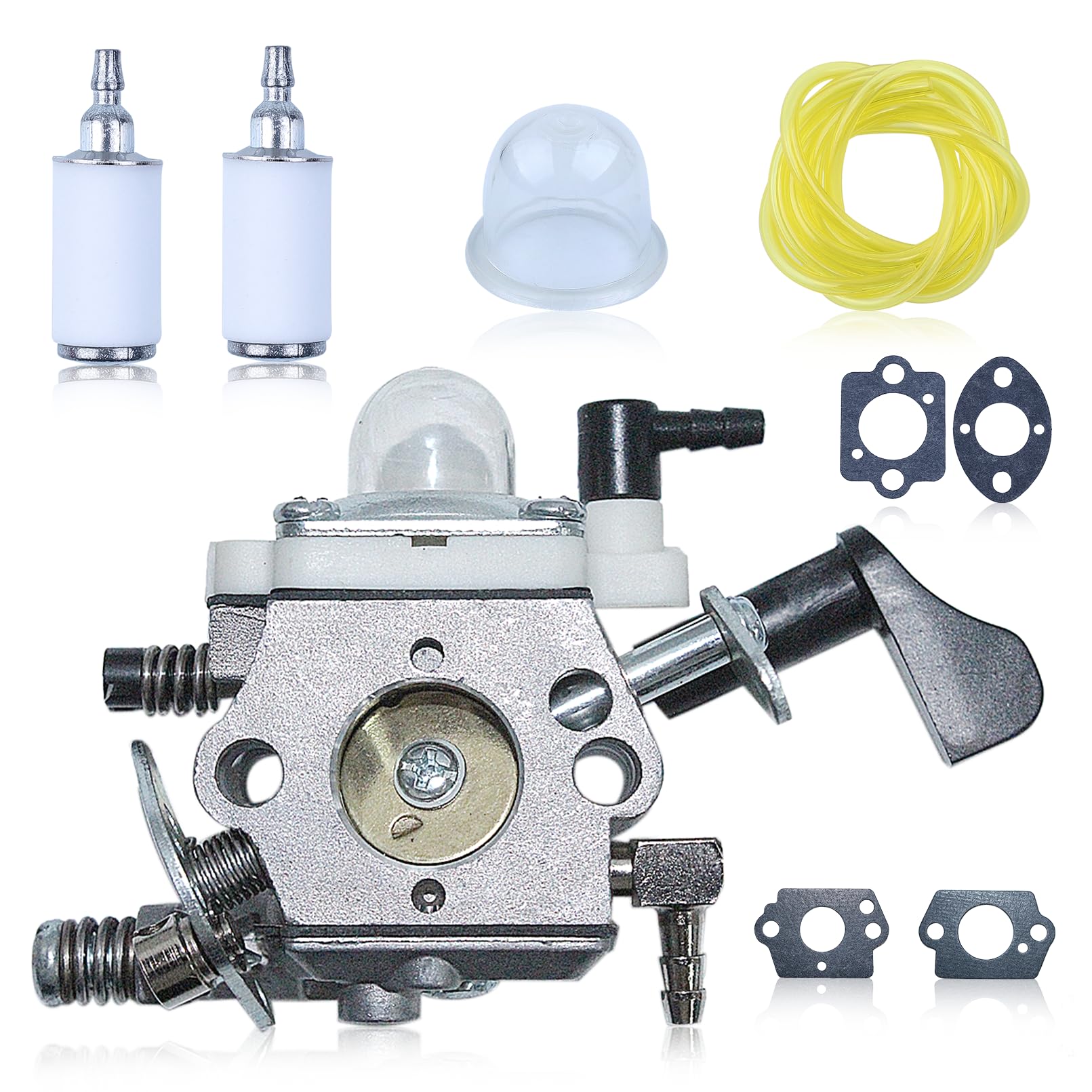 Adefol Carburateur Pour Zenoah G230RC G260RC G270RC Moteurs, Carburateur WT-997 avce Jeu de Joints, Bulle d'huile, Filtre à Carburant, Remplacement Pour Walbro WT-997 WT-664 WT-668