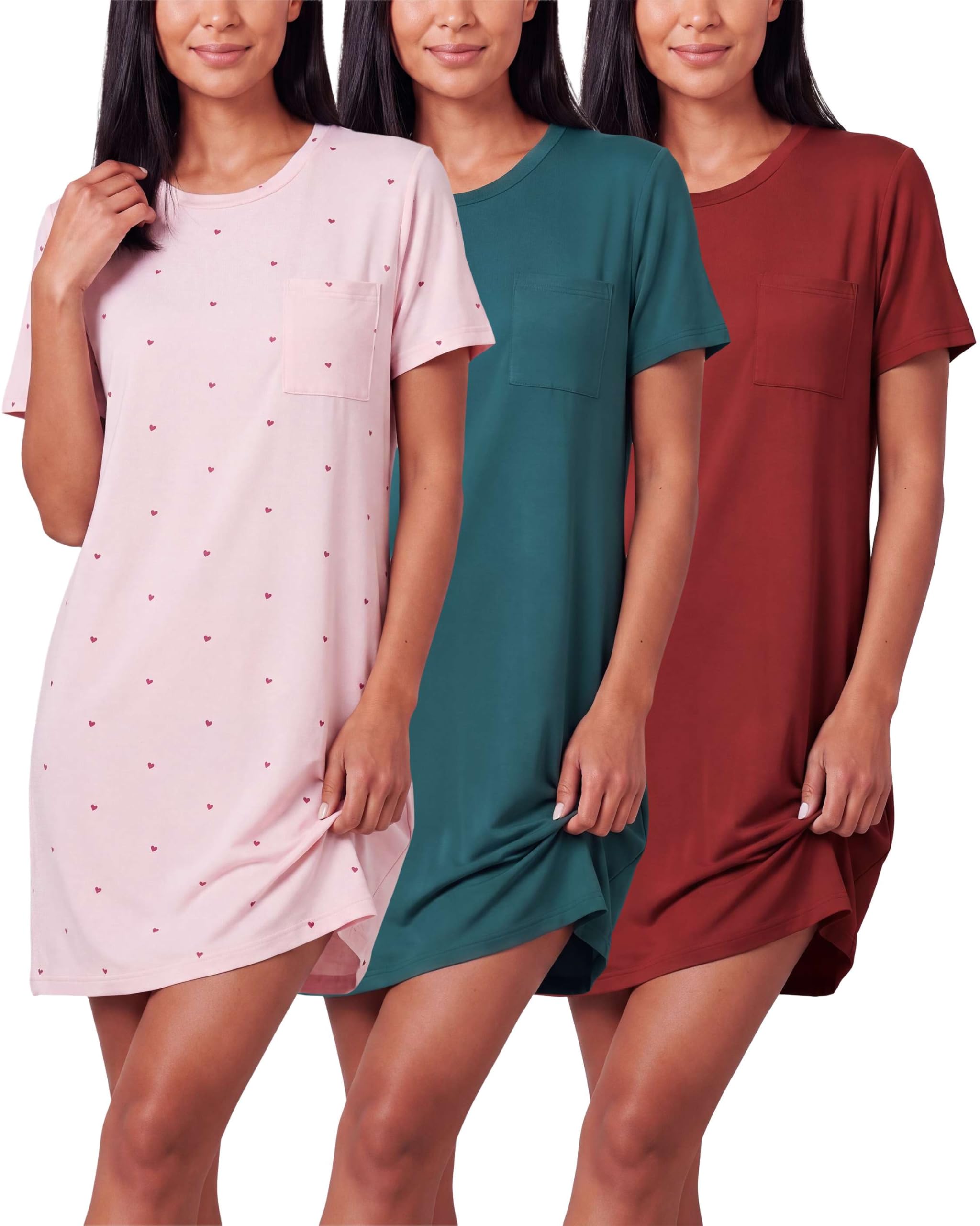 Real Essentials 3-Pack Nightshirts
