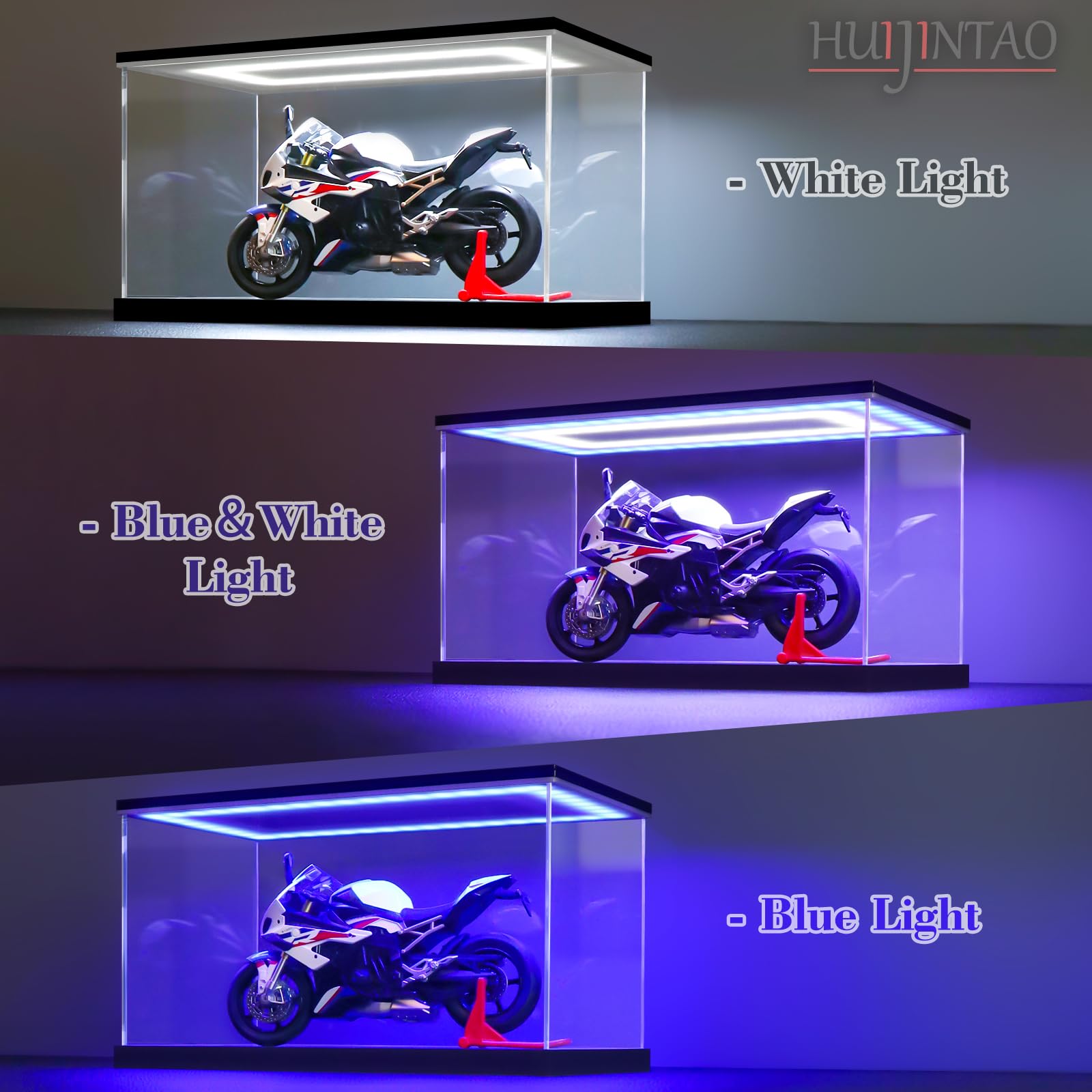 Acryl Vitrine / Schaukasten / Display Case / Acryl Box für Modellautos, Figuren | mit LED Beleuchtung (30x20x15 cm)