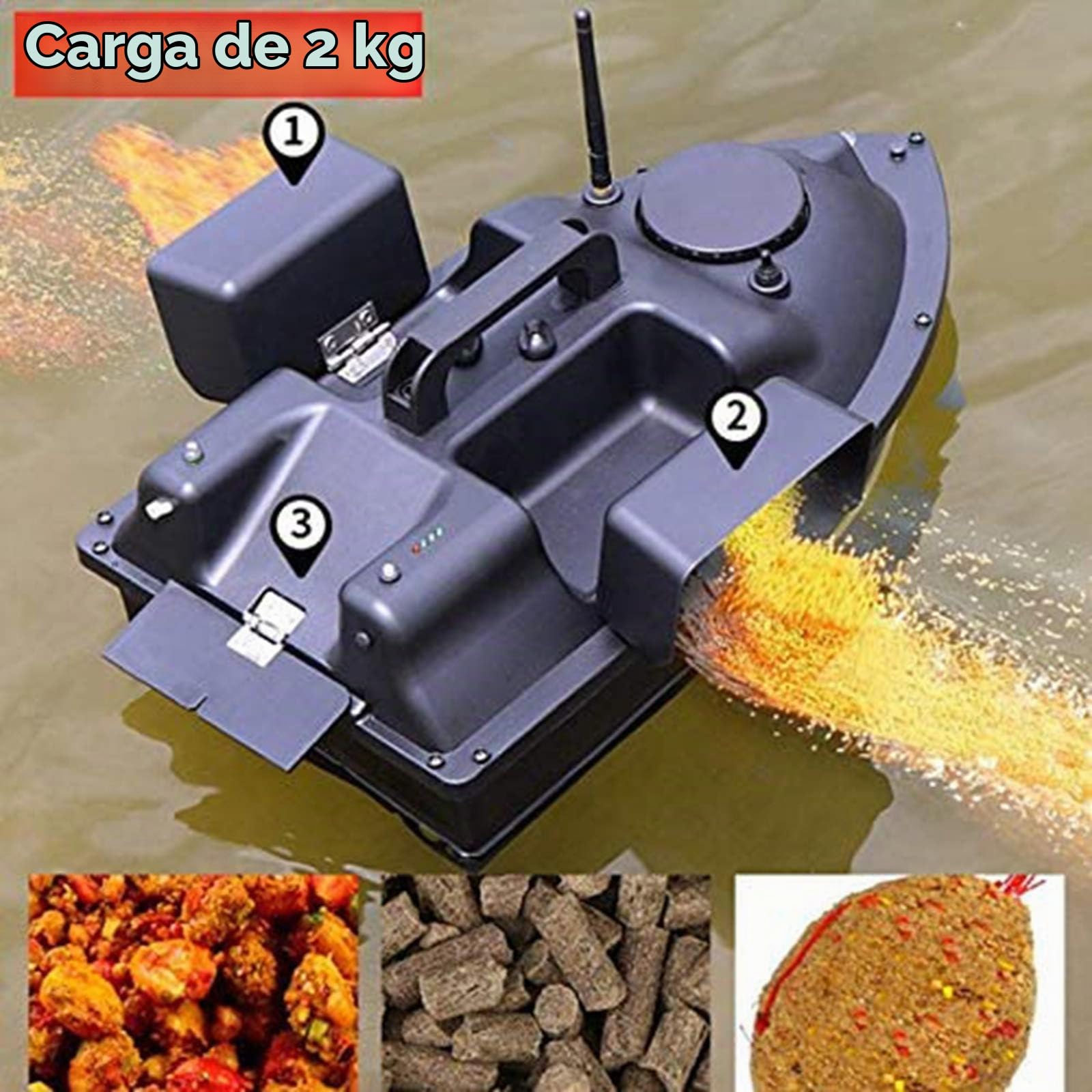 RC Cebo de Pesca de Barco 500m Distancia GPS Postion travesía Auto Remoto Control de la Pesca de Cebo Vivo con Control de Almacenamiento de Tres ablel anidamiento