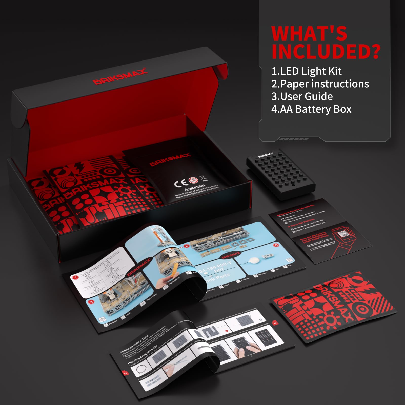 BRIKSMAX 2.0 Light Kit for NASA Artemis Space Launch System - Innovative LED Lighting Kit Compatible with Lego Icons Rocket 10341 - Not Included