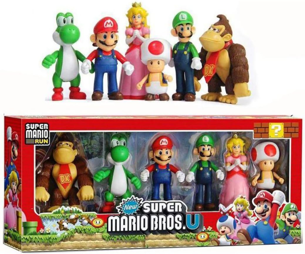 6in1 Super Characters Series Collection Action Figures Set for Kids