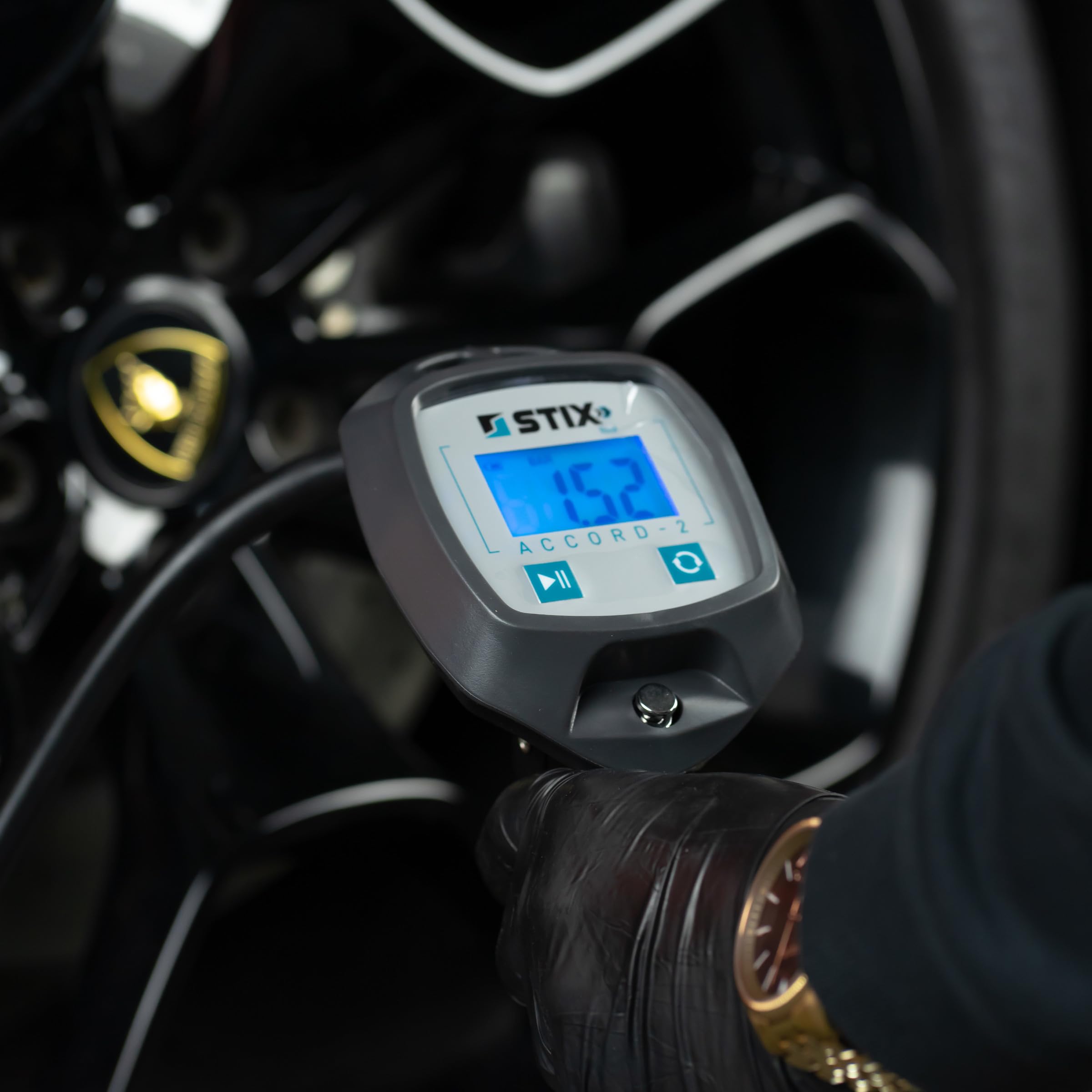 STIX Automotive Equipment Gonfleur à air comprimé avec manomètre électronique 0-18 bar (ACCORD-2)