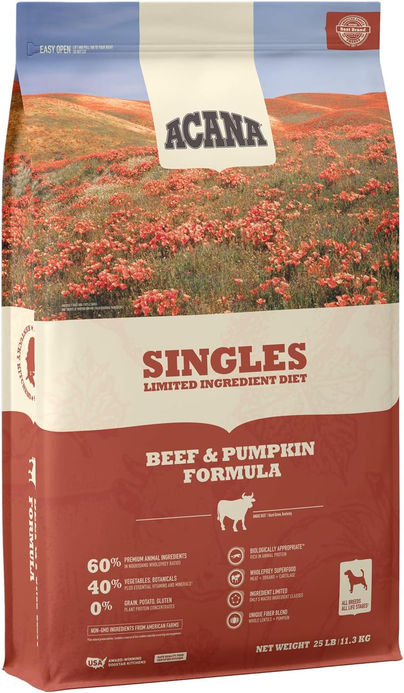 ACANA Singles Limited Ingredient Dry Dog Food, Beef