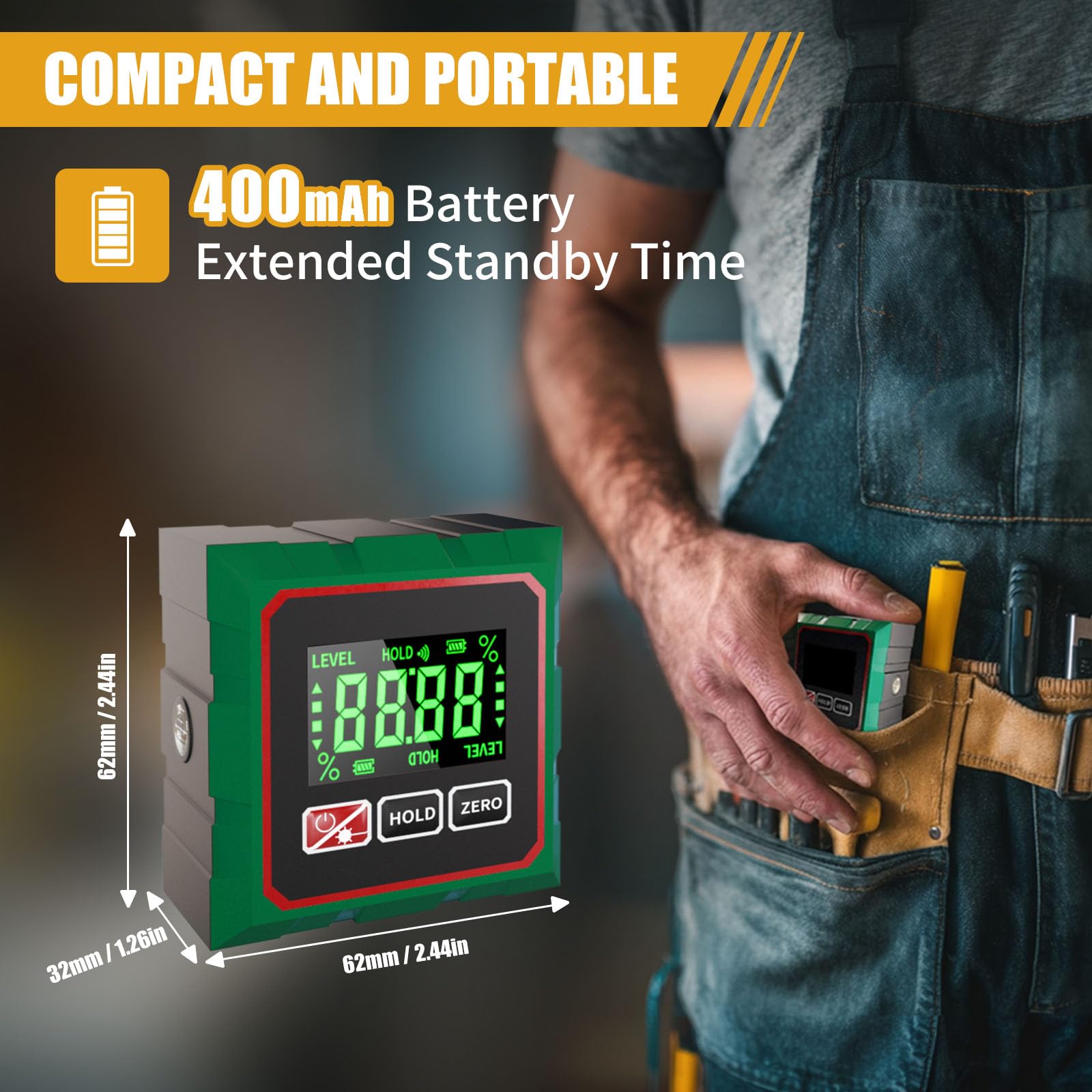 Digital Angle Finder - Laser Level for Precise Measurements -2