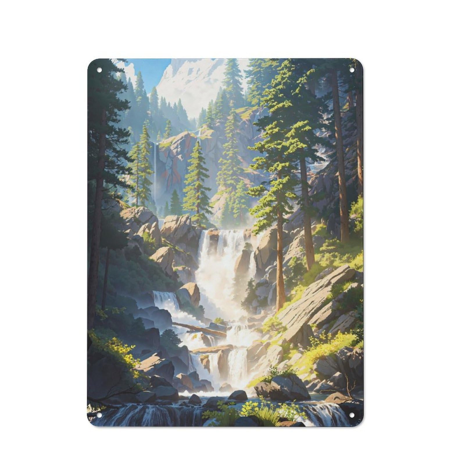 Junmoney Flowing Down Industrial-Style Metal Plaque 40X30cm For Workshop Wall, For Vintage Wall Decor Fans, For Themed Room Decoration