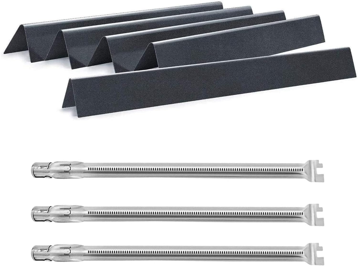 Photo 1 of Hongso 17.5" Flavorizer Bars and 19 1/2" Burner Tubes Replacement for Weber Genesis 300 Series E/S-310 320 330 EP-310 320 330 S-330 3-Burner Gas Grill (2011-2016 With Front Control Knobs) 7621 62752 3-Burner / Genesis 300 / Front Ctrl