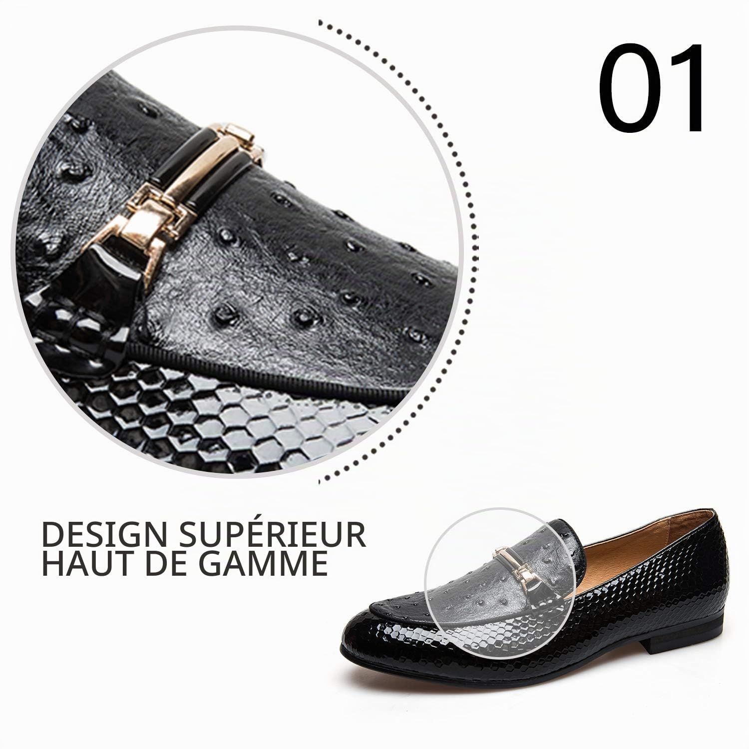 JITAI Chaussure Homme pour Mocassin Homme Cuir pour Hommes Et Mocassins De Mode Chaussures Décontractées pour Hommes