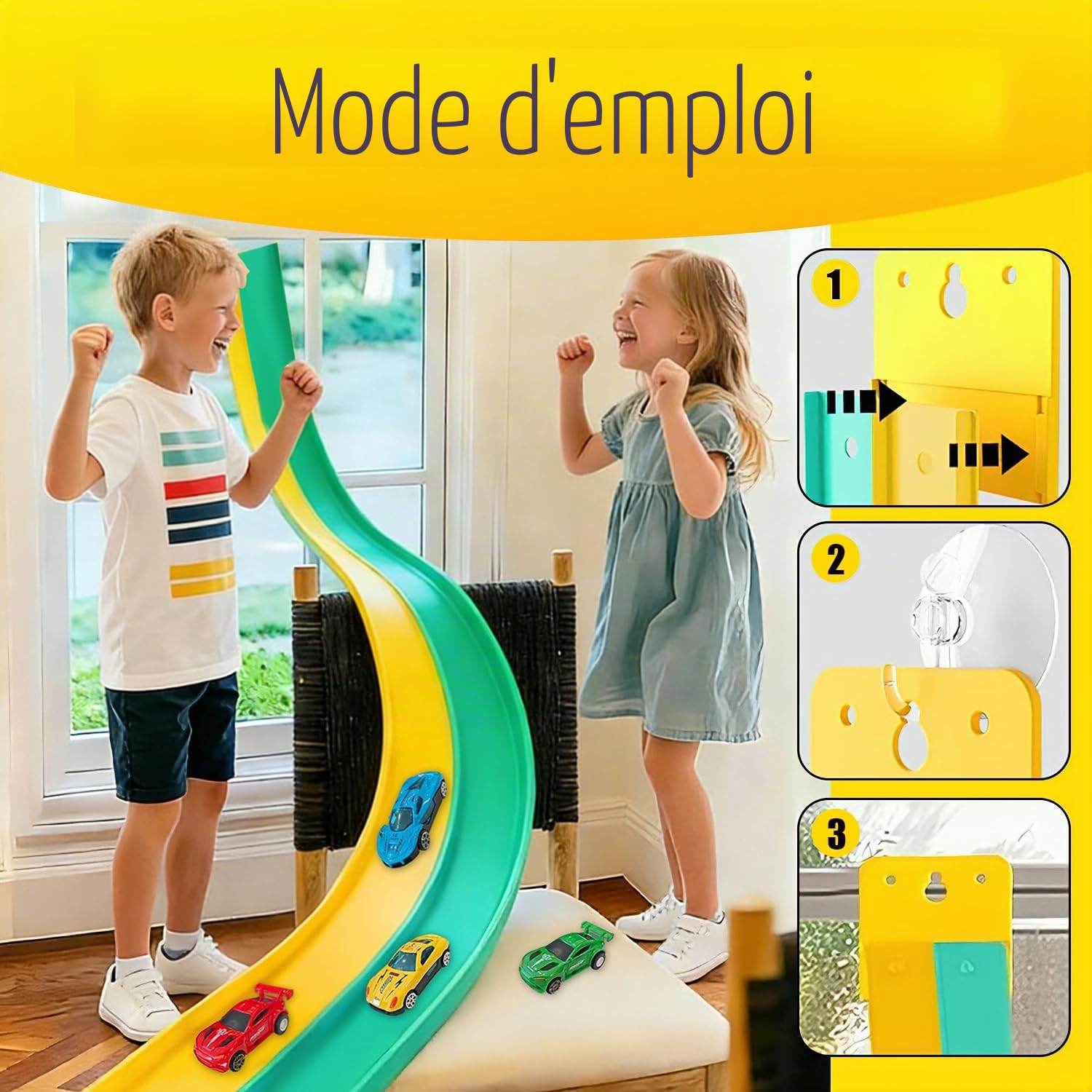 Circuit de Voiture Flexible, Circuit de course flexible pour voitures de course, Portable Piste de Course Jouet pour Voiture, Piste de Voiture Jouet Librement Construite, Cadeau pour Garçons et Filles
