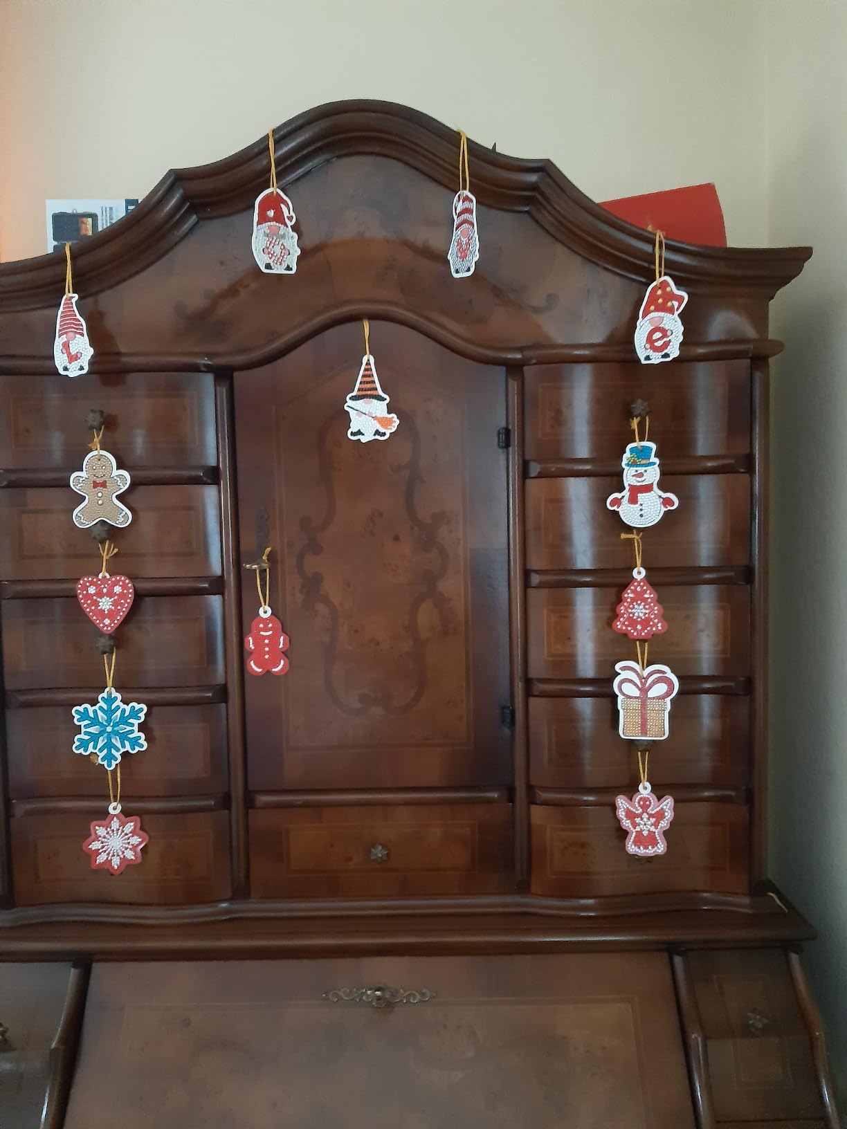 LYLIDIA Diamond Painting Weihnachtsanhänger Set - 20-teiliges DIY Bastelset Für Christbaumschmuck