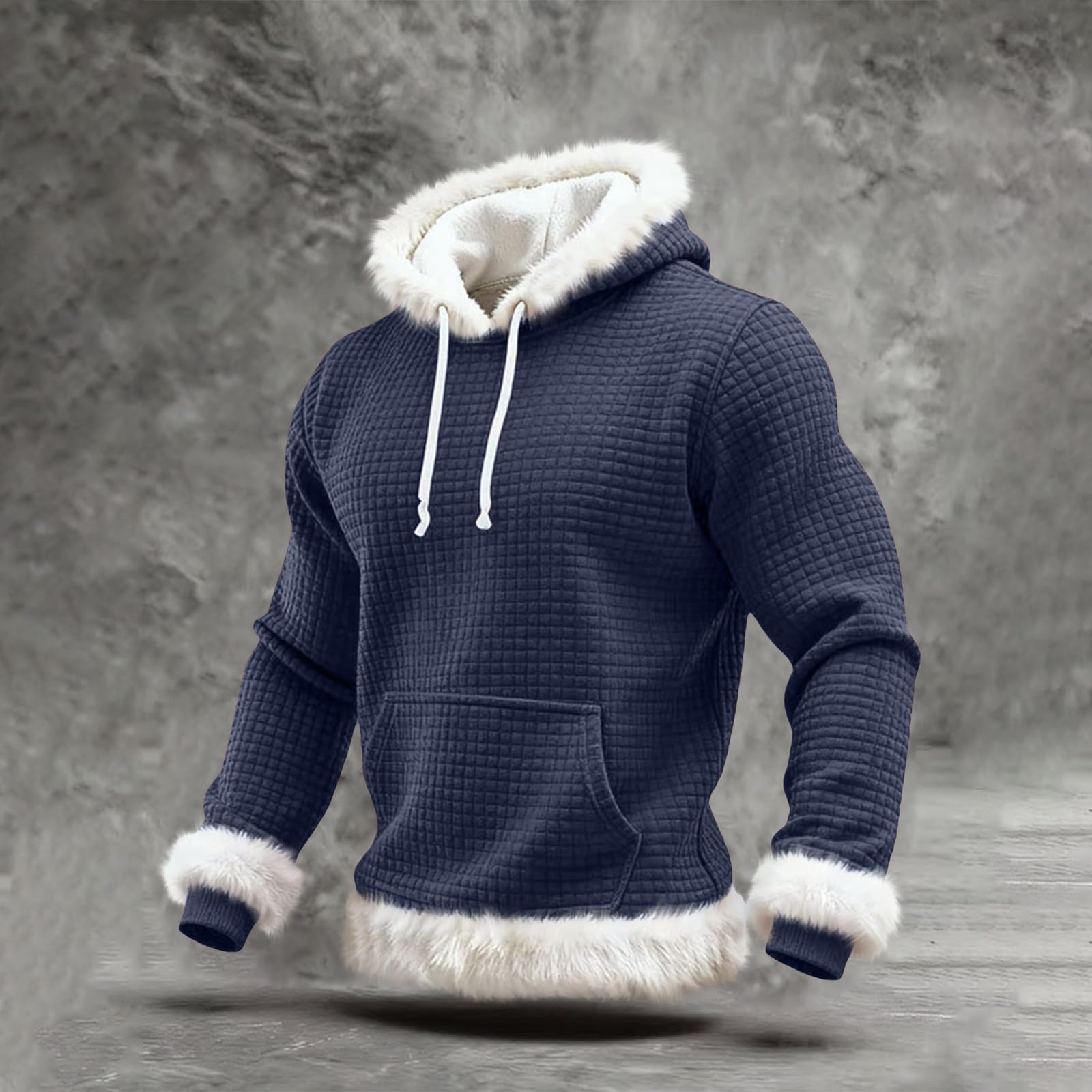 Chaqueta Verano Hombre Sudadera con Capucha De Forro, Estilo Oversize, Tallas Grandes, Manga Larga, Casual, Ideal para Invierno. L (Navy, L) Top Deportivo Camiseta Ciclismo Sin Mangas