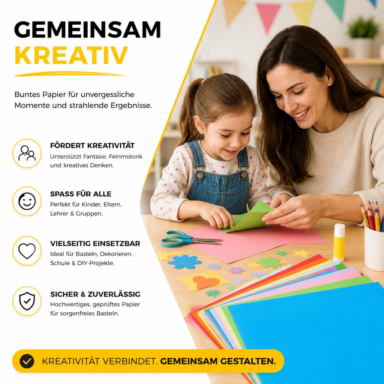 Papier kraft et carton de couleurs assorties 140 g/m² 100 feuilles pour imprimantes et loisirs créatifs