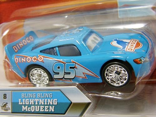 DisneyPixar Cars 2 Movie 155 Die Cast Car con lenticular Ojos Series Bling Bling Lightning McQueen
