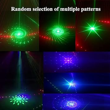 Dj Llight, 6th LED Scanning Beam Pattern Light, Voice Control/Self-Propelled/Dmx Control Stage Strobe Lighting for Friends Party Disco