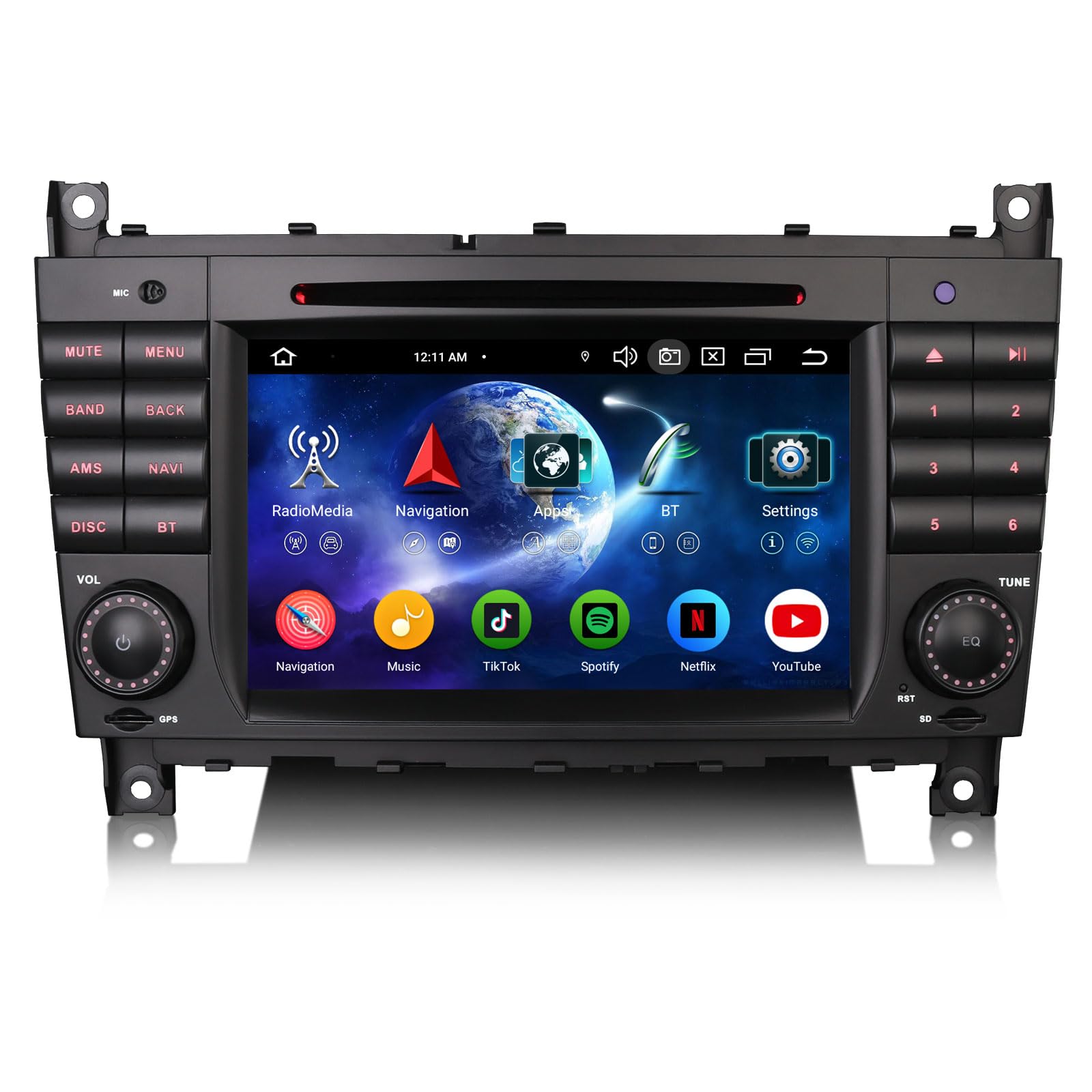 Erisin Android 16 4GB+64GB radio samochodowe Mercedes klasy C W203 klasy CLC W203